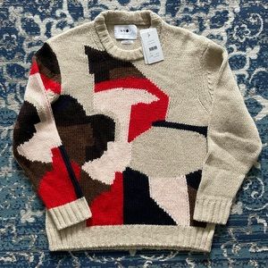 NN07 No Nationality Italian Wool Alpaca Blend Knit Sweater BRADY 6417-050